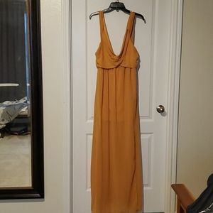 Long gold color Dress